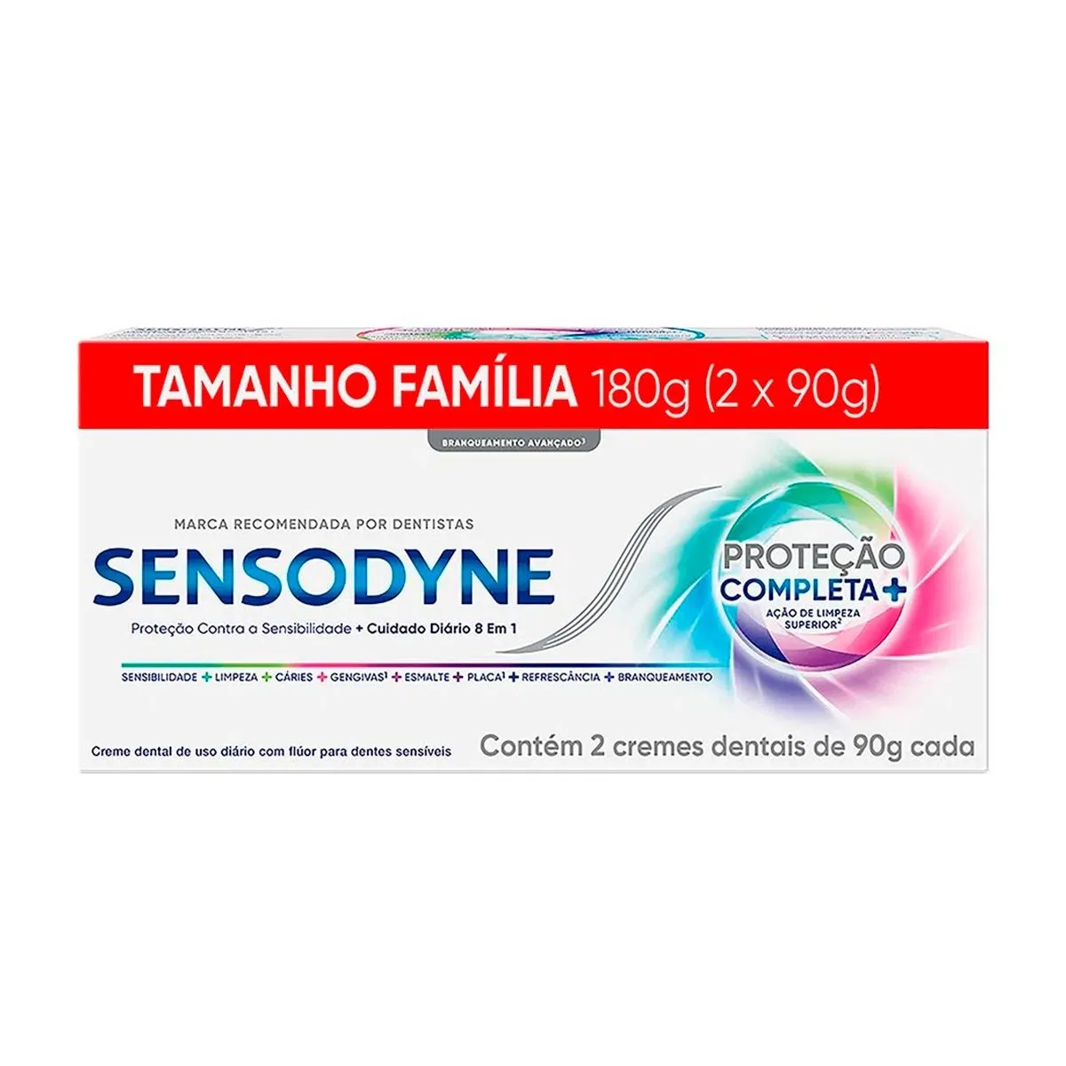 Kit Creme Dental Sensodyne Proteção Completa Com 2 Unidades De 90g Cada