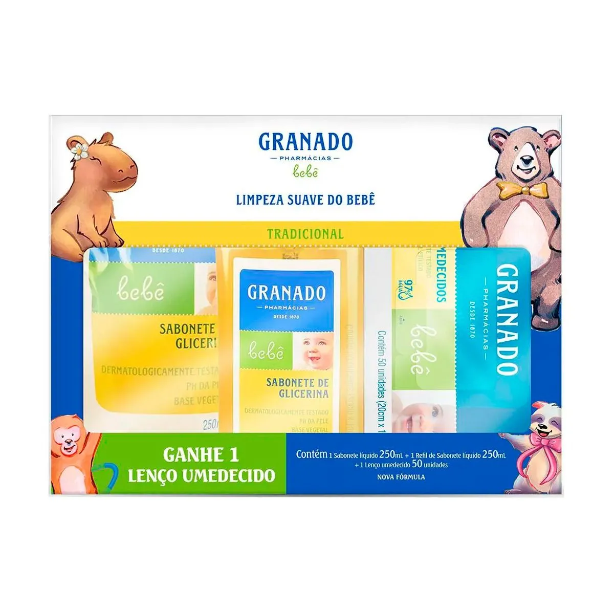 Kit Granado Bebê Limpeza Suave Do Bebê Tradicional