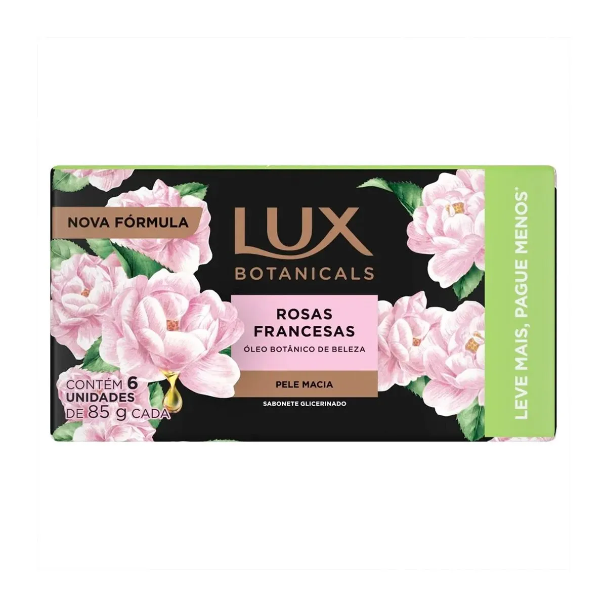 Kit Sabonetes 6 Unidades 85g Cada Rosas Francesas Lux