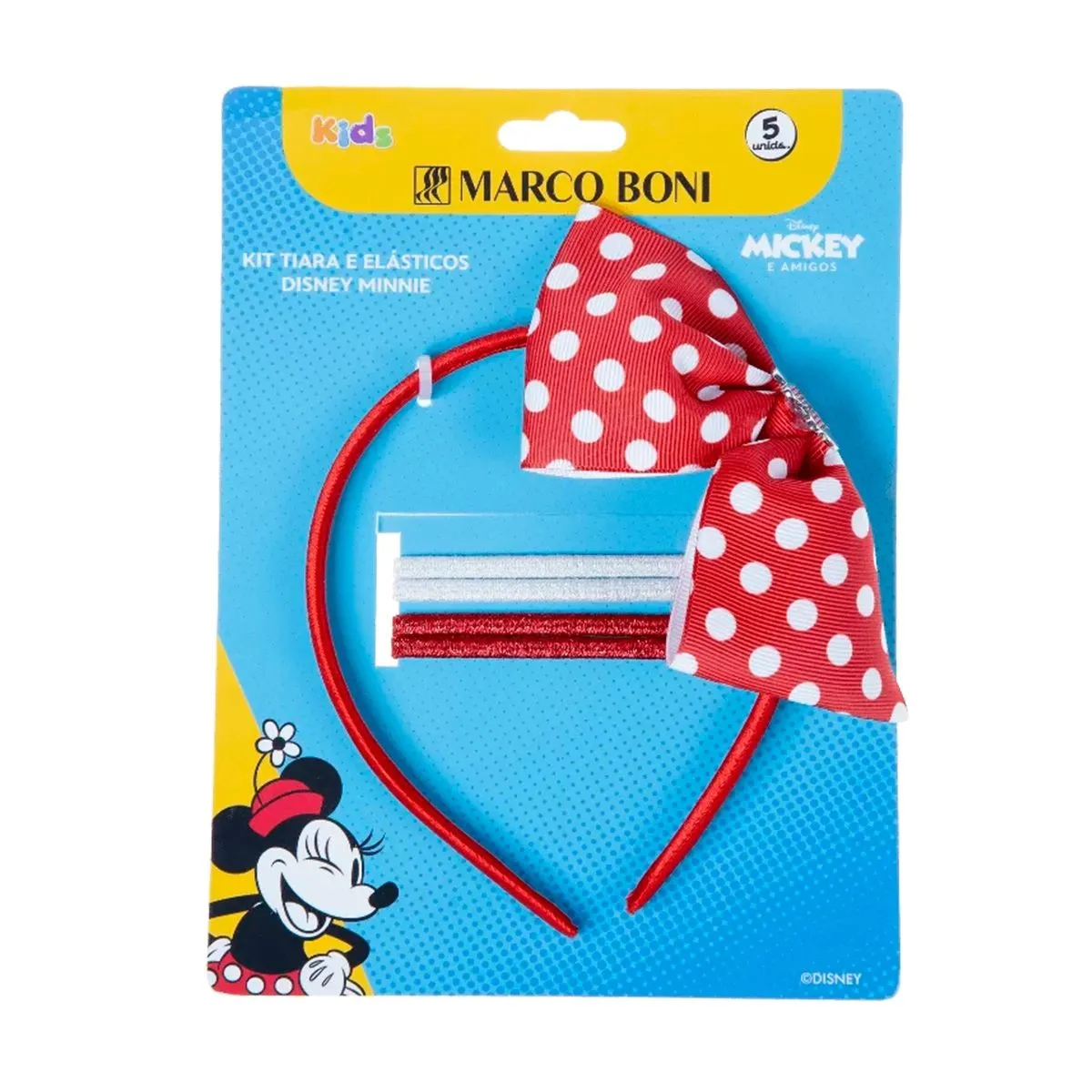 Kit Tiara e Elásticos Disney Ref:8558 Minnie