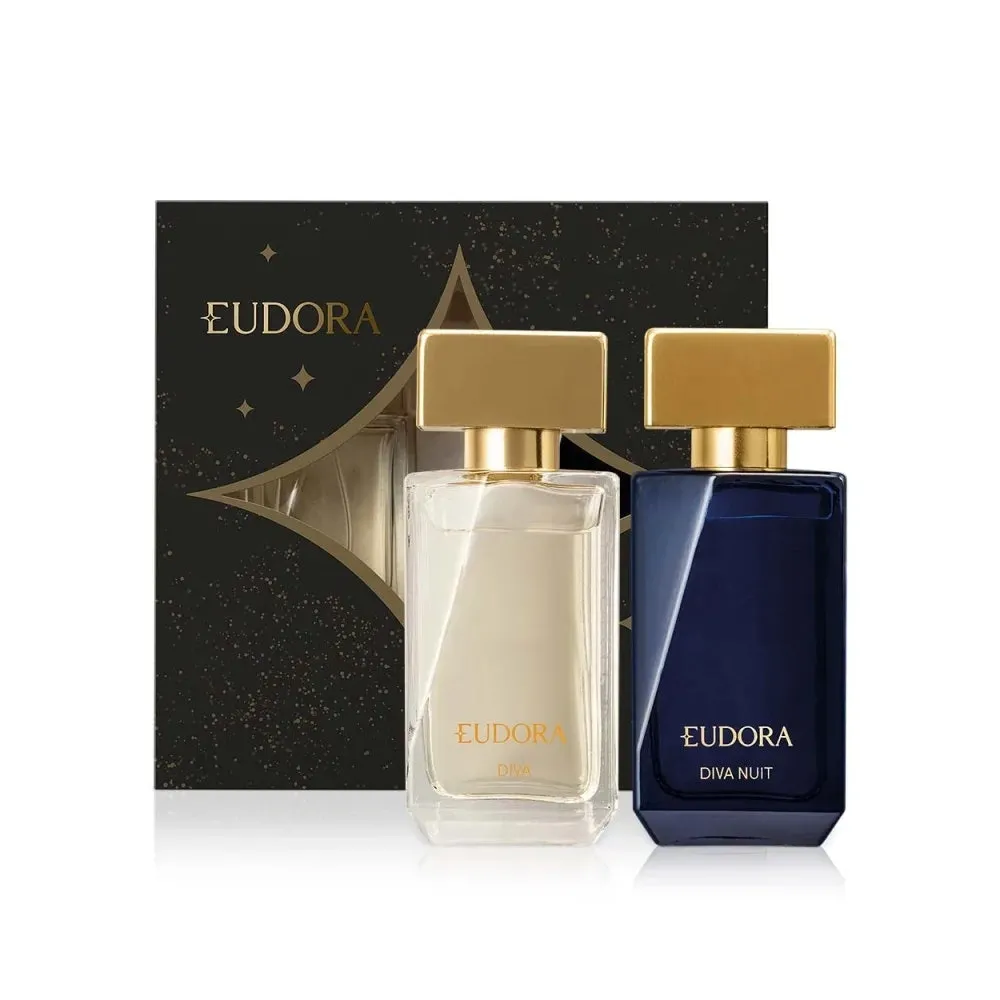 Kit Presente Eudora Colônia Diva 35ml + Colônia Diva Nuit 35ml