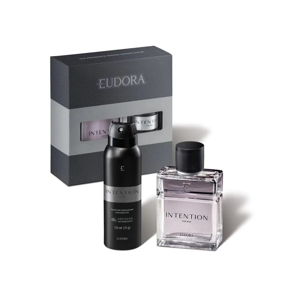 Kit Presente Natal Eudora Intention For Man Colônia 100ml + Desodorante Antitranspirante 125ml