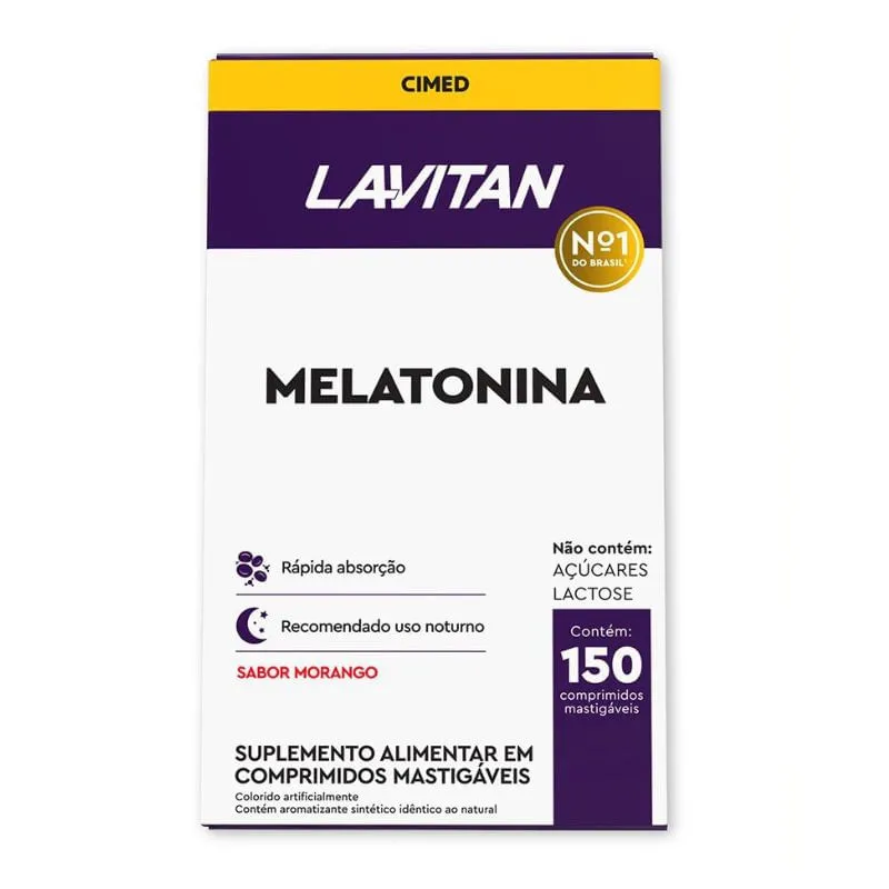 Lavitan Melatonina Gotas 0,21mg 30ml Sabor Morango Cimed