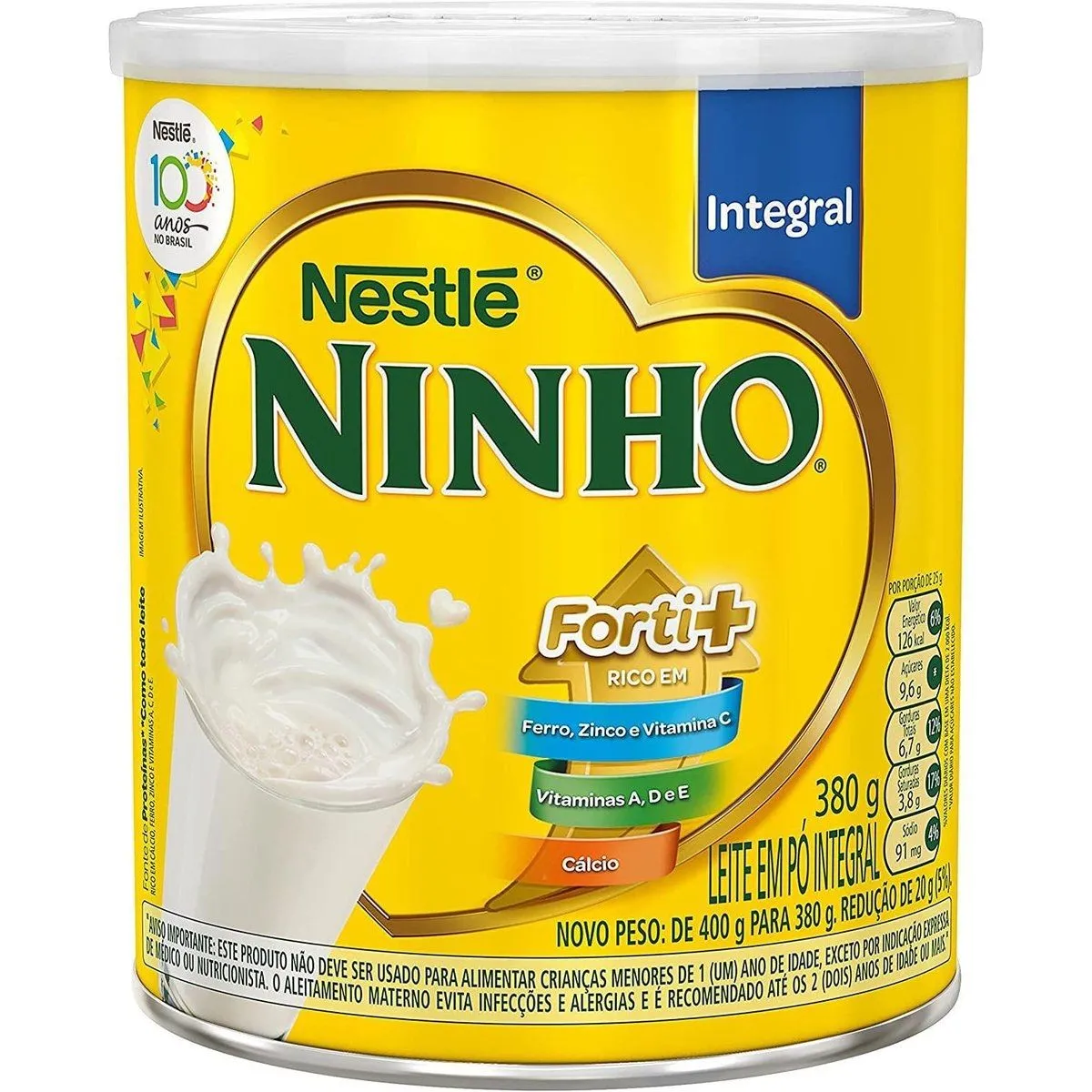 Leite em Pó Integral Ninho Forti Plus 380g Nestlé