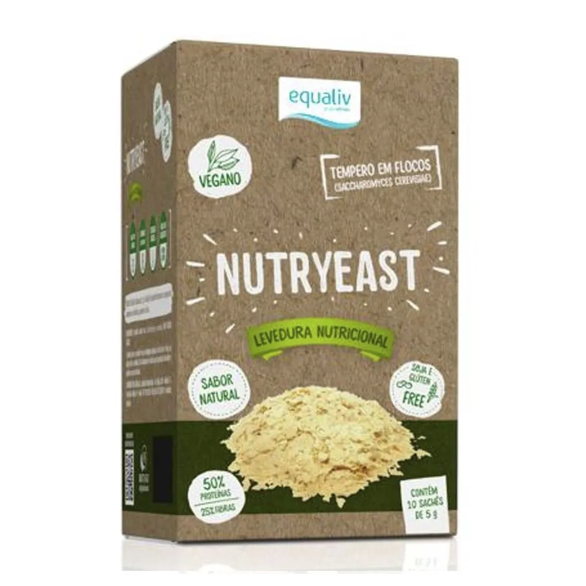Levedura Nutricional Nutryeast Caixa com 10 Sachês de 5g Equaliv