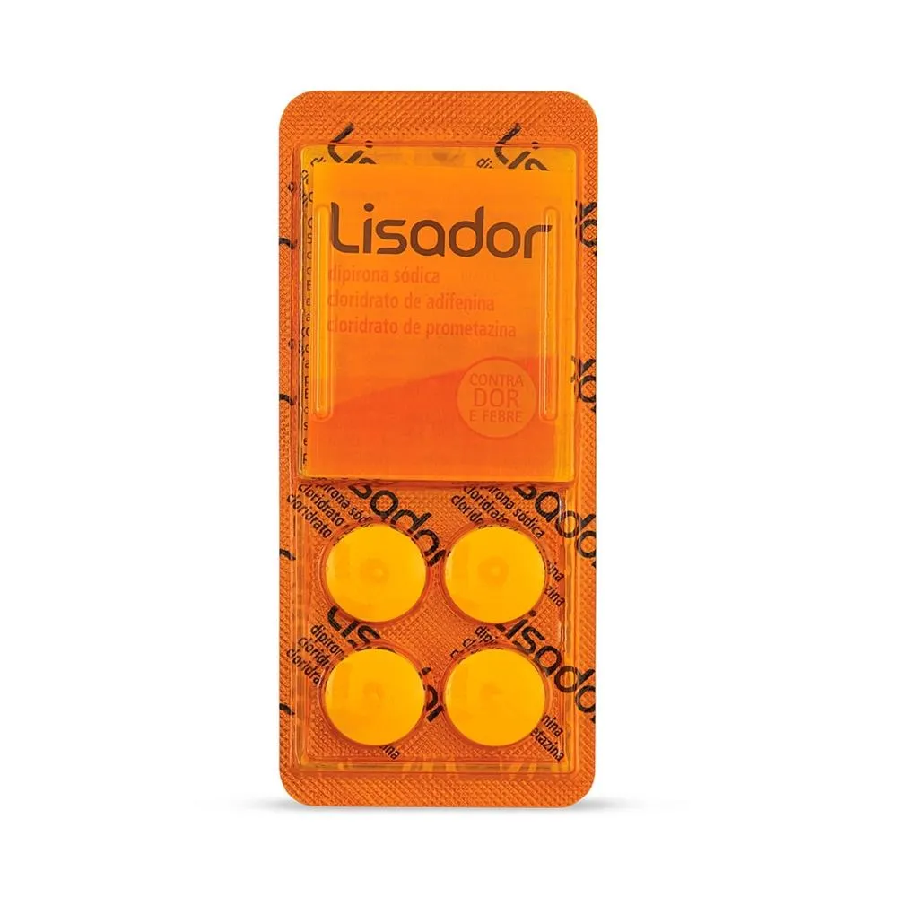 Lisador Farmasa 500mg + 5mg + 10mg 4 Comprimidos