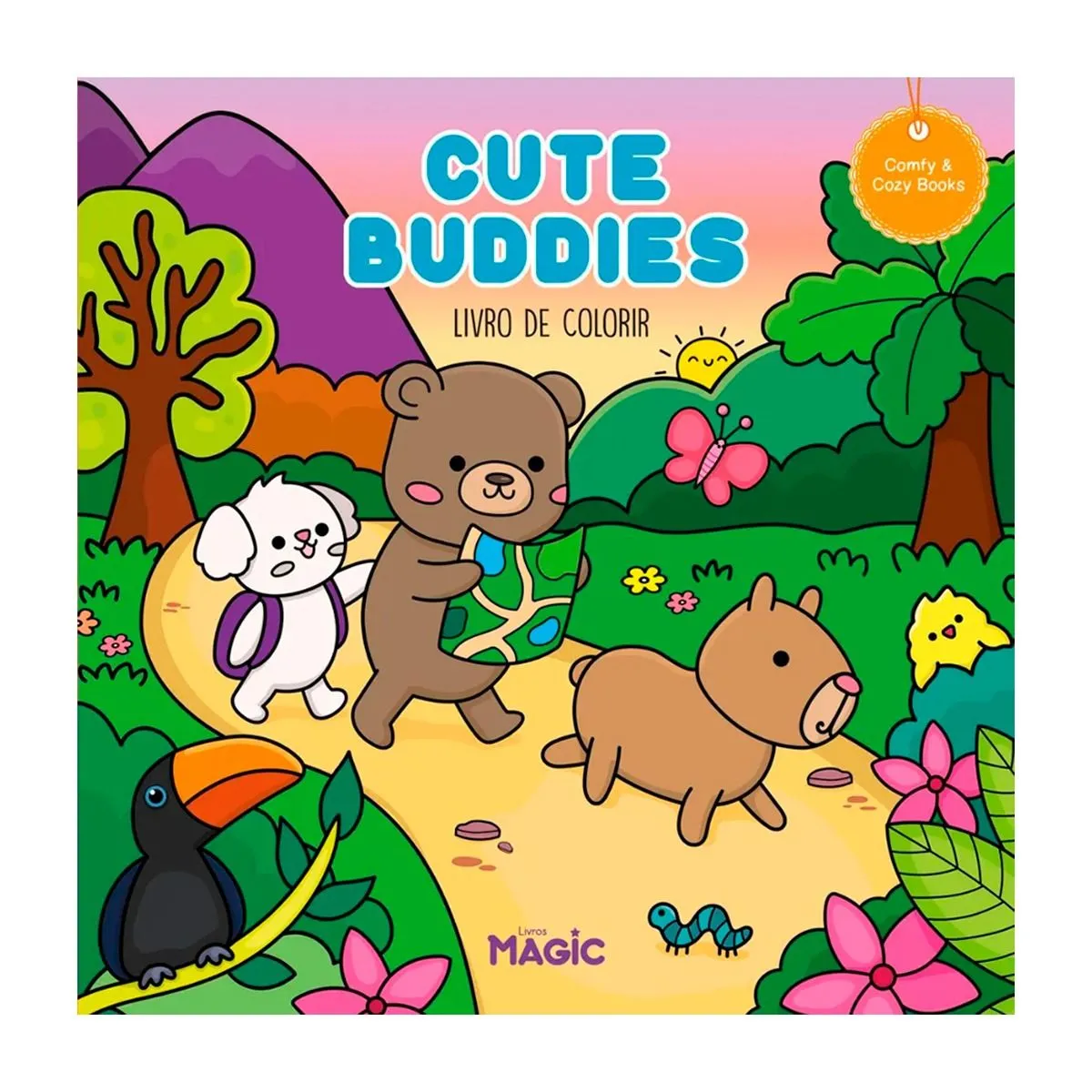 Livro De Colorir 48 Páginas Cute Boddies Comfy E Cozy Books Magic