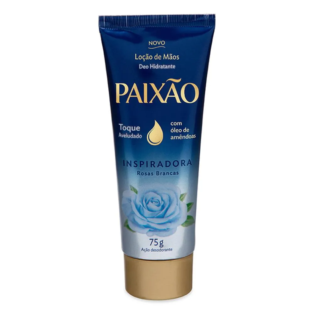 Loção Hidratante Paixão 75g Mãos Inspiradora Rosas Brancas