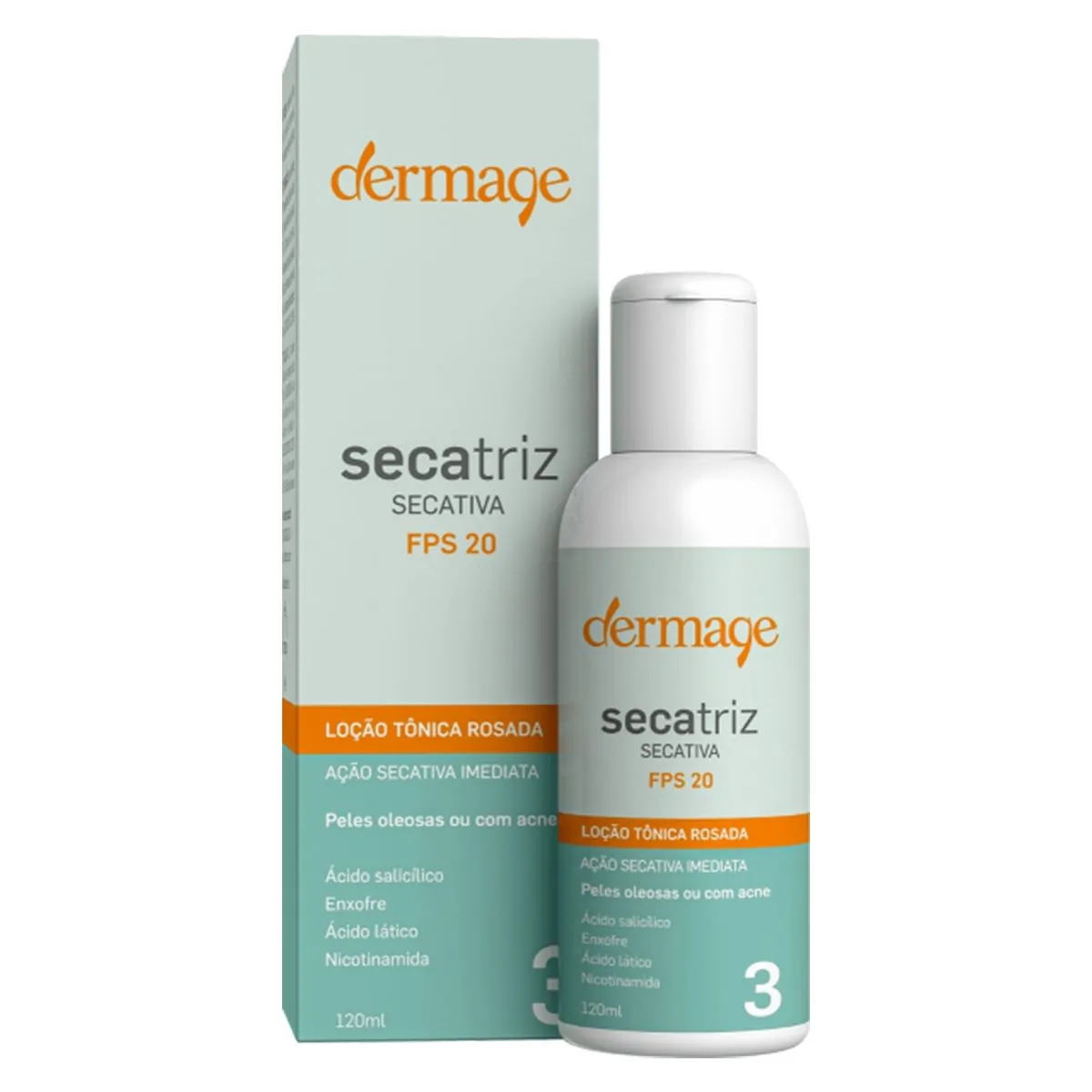 Loção Tônica Rosada Secatriz Secativa Fps 20 120Ml Dermage