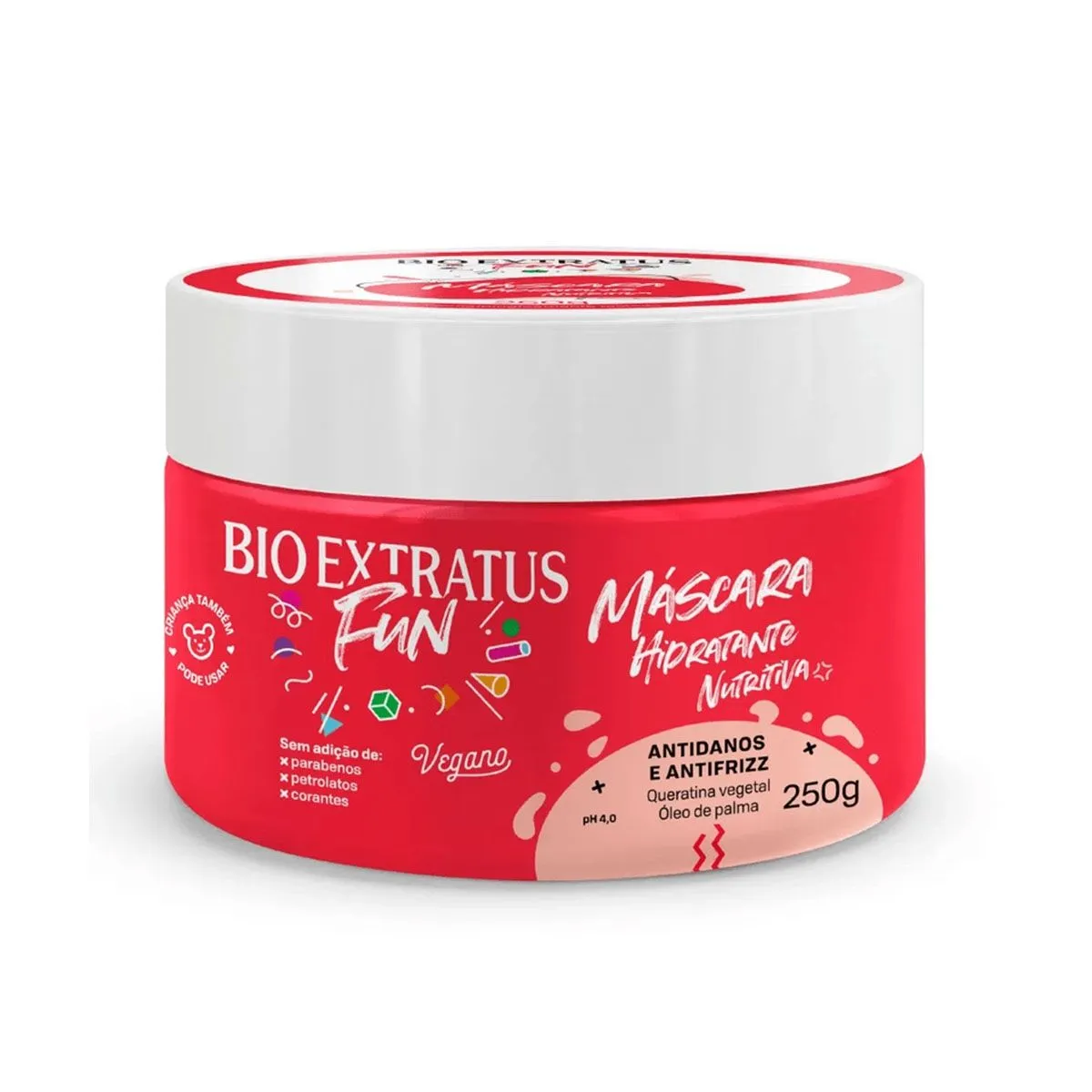 Máscara Fun Antidanos e Antifrizz 250g Bio Extratus
