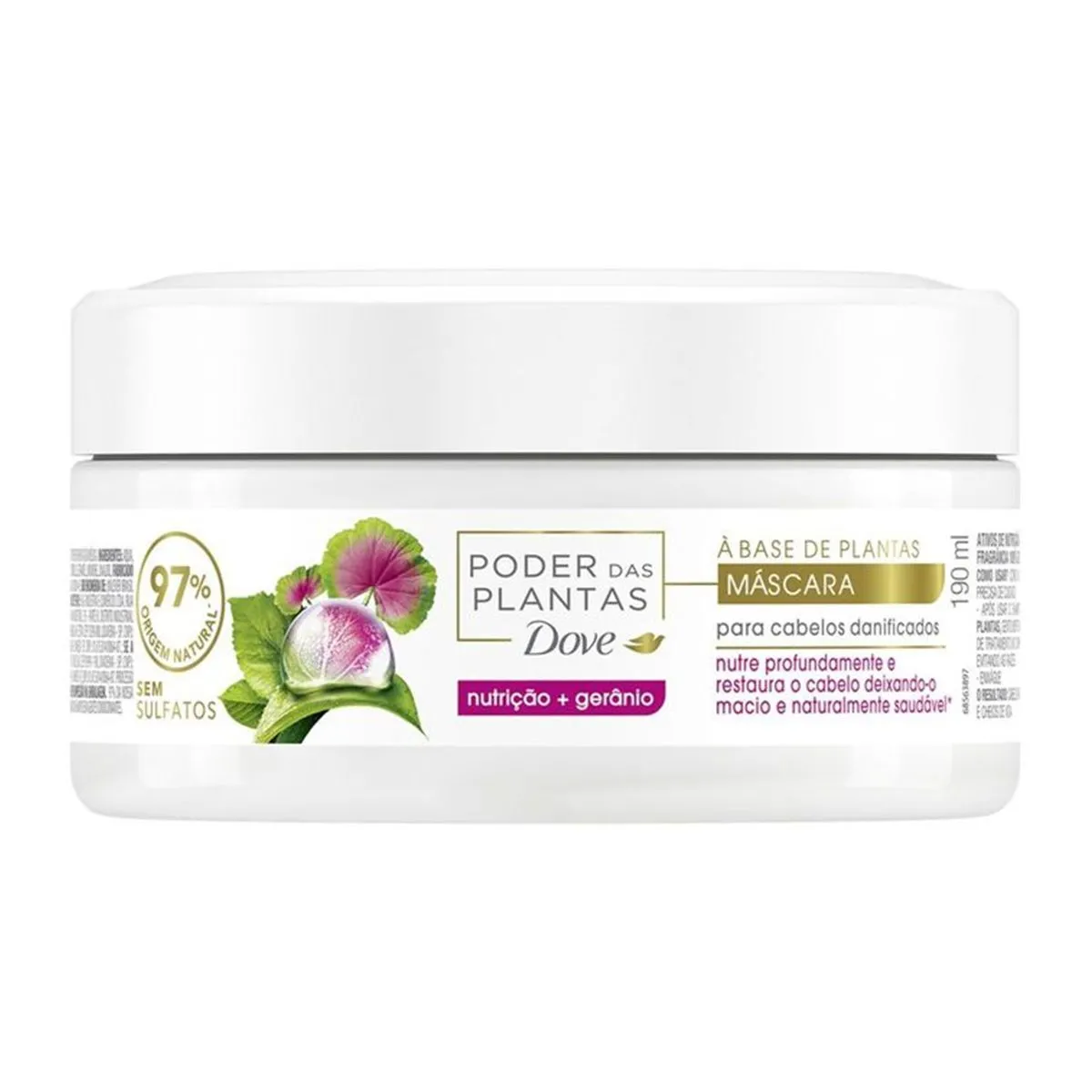 Máscara Poder Das Plantas Nutrição do Gerânio 190Ml Dove