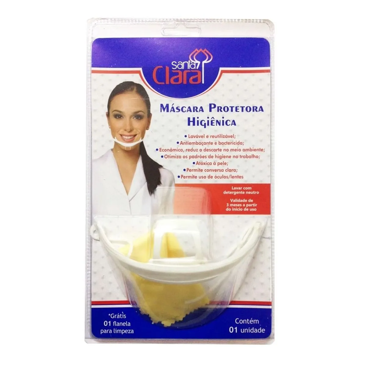 Máscara Protetora Higiênica Santa Clara Ref: 3684