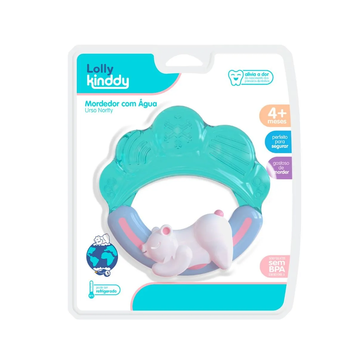 Mordedor Com Água Urso Nortty R:7707 Lolly Kinddy