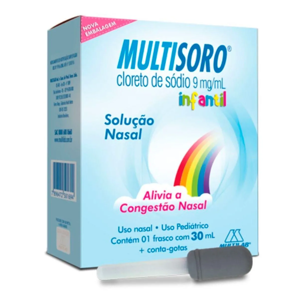 Multisoro Cloreto De Sódio 9mg/ml Solução Nasal Infantil Com 30ml Multilab