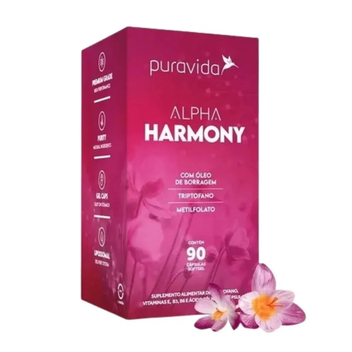 Multivitaminíco Alpha Harmony Com 90 Cápsulas Puravida
