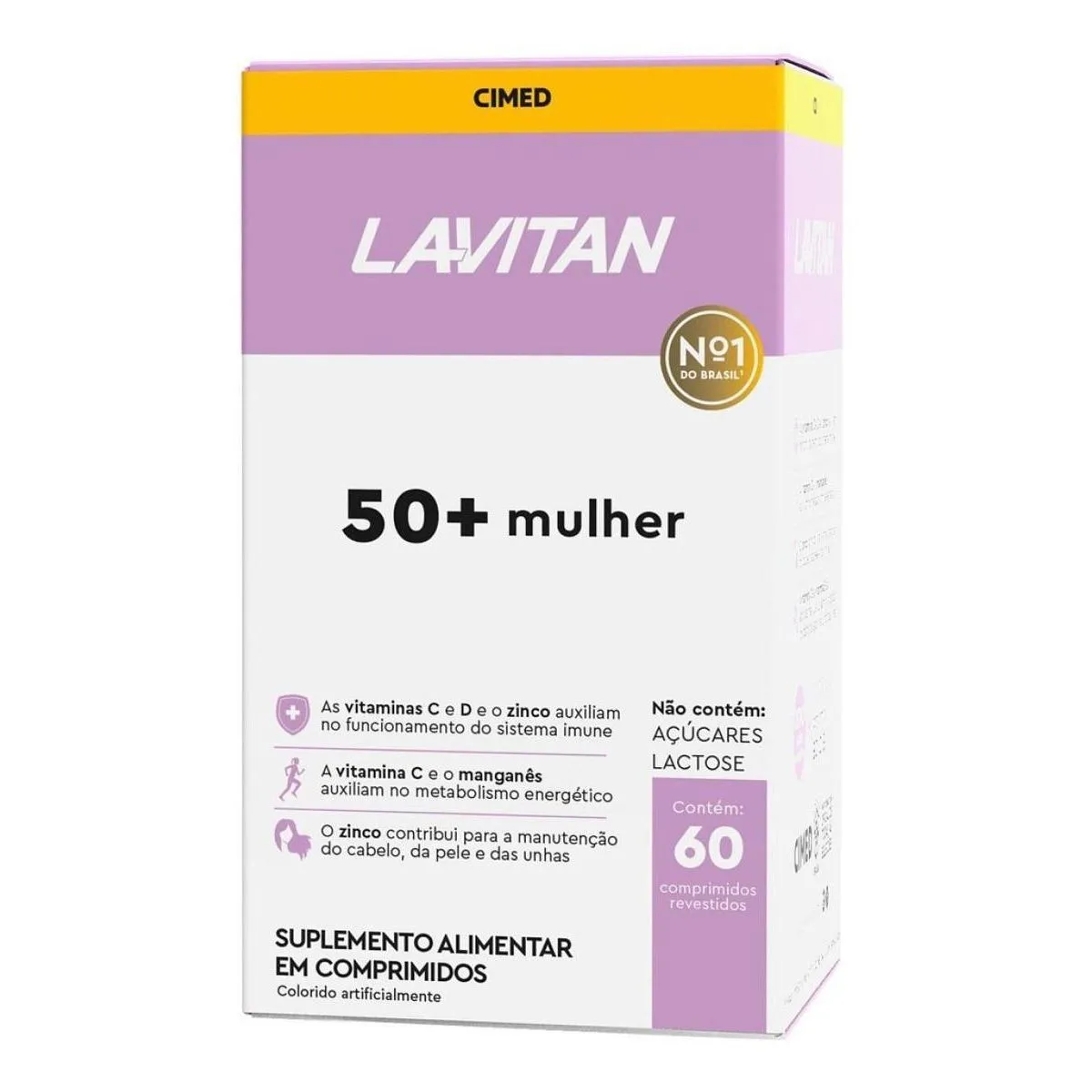 Multivitamínico Lavitan 50+ Mulher Com 60 Comprimidos