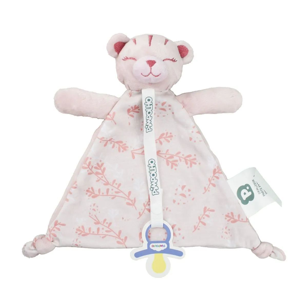 Naninha Com Prendedor de Chupeta Tigresa Rosa Pimpolho