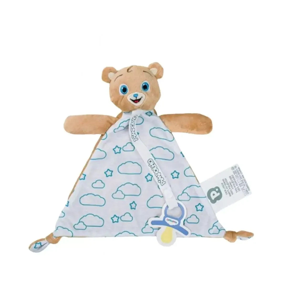 Naninha Com Prendedor de Chupeta Urso Bege Pimpolho