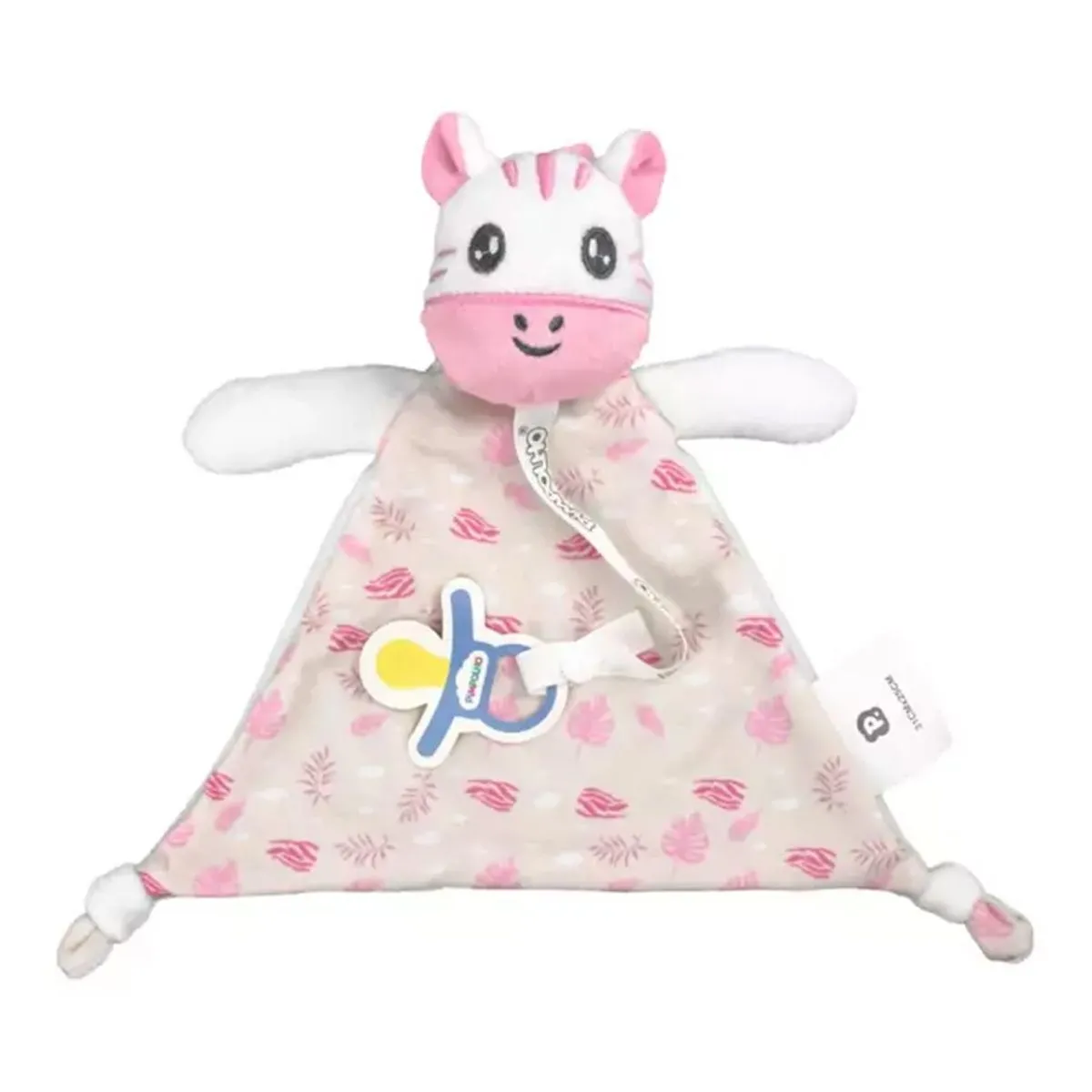Naninha Com Prendedor de Chupeta Zebra Branca Pimpolho