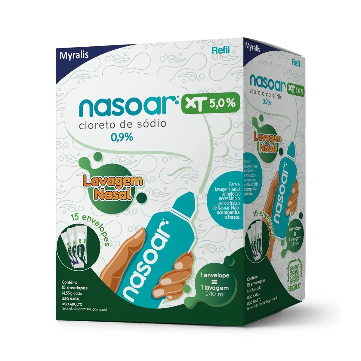 Nasoar Xt 5% Refil Com 15 Envelopes de 14,55g Cada Myralis