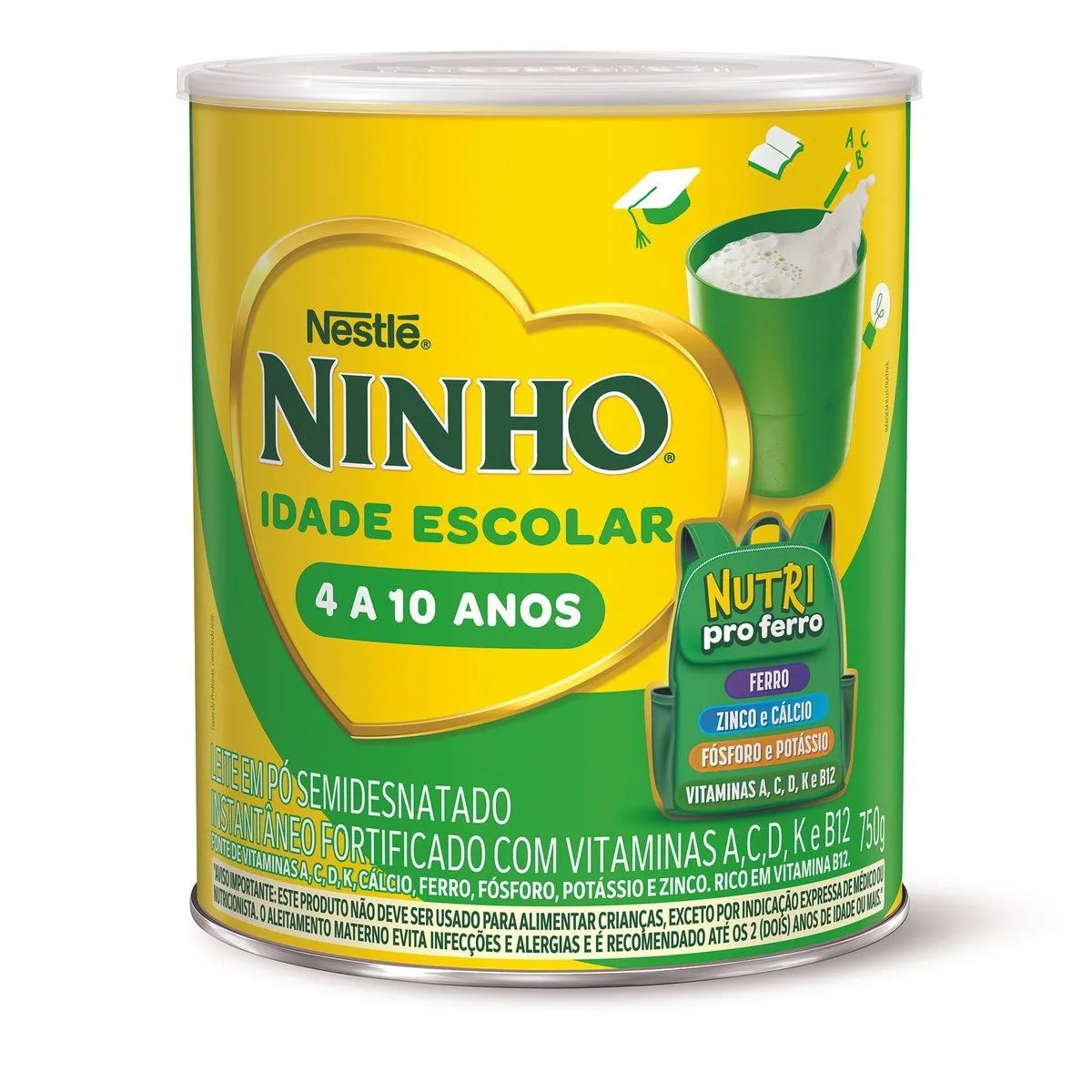 NINHO® Leite em Pó Idade Escolar 750g