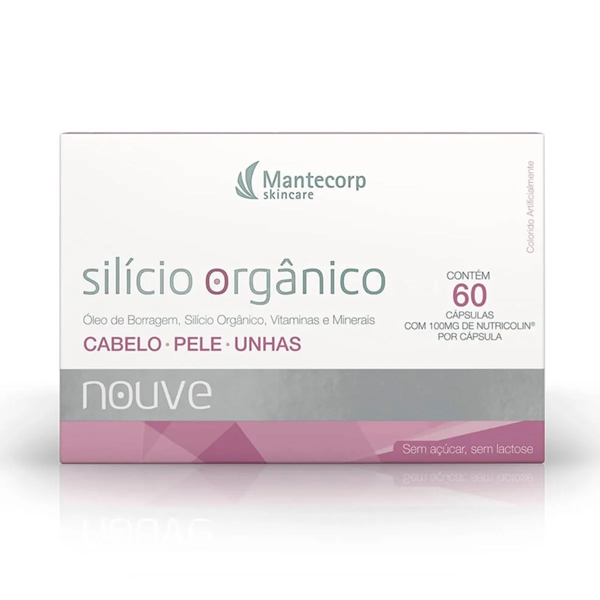 Nouve Silício Orgânico Com 60 Cápsulas Mantecorp