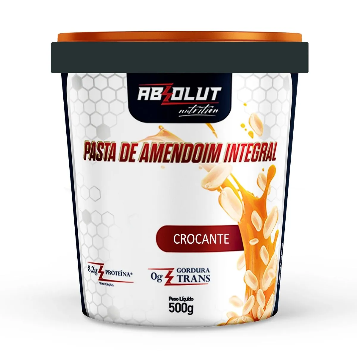Pasta de Amendoim Integral Sabor Crocante 500g Absolut Nutrition