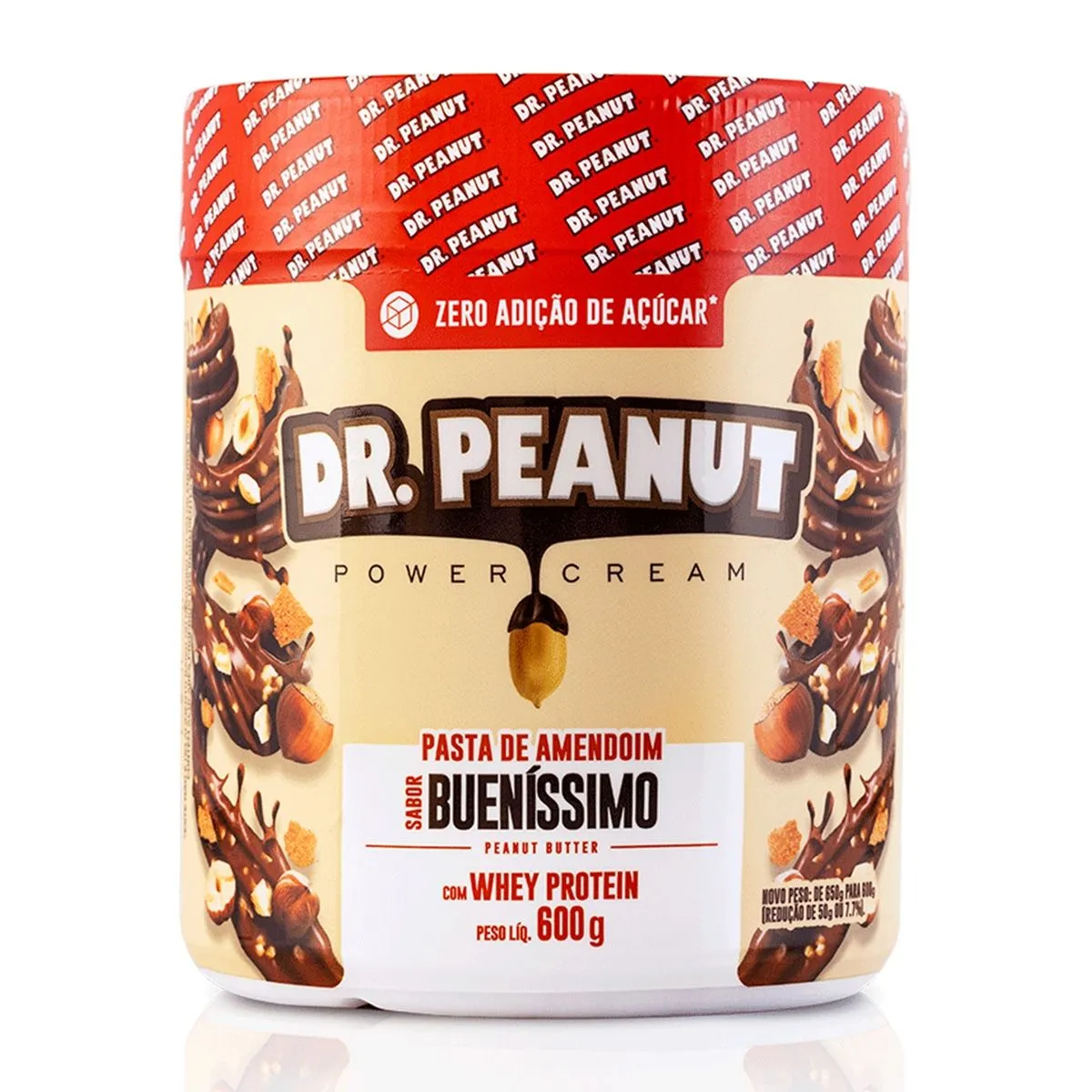 Pasta de Amendoim Sabor Bueníssimo Com Whey Protein 600g Dr Peanut