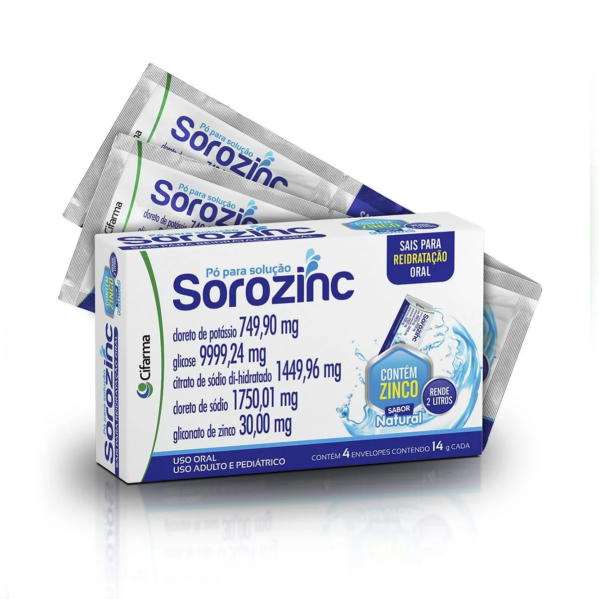 Pó Para Solução Sorozinc Com 4 Envelopes De 14g Cada Cifarma