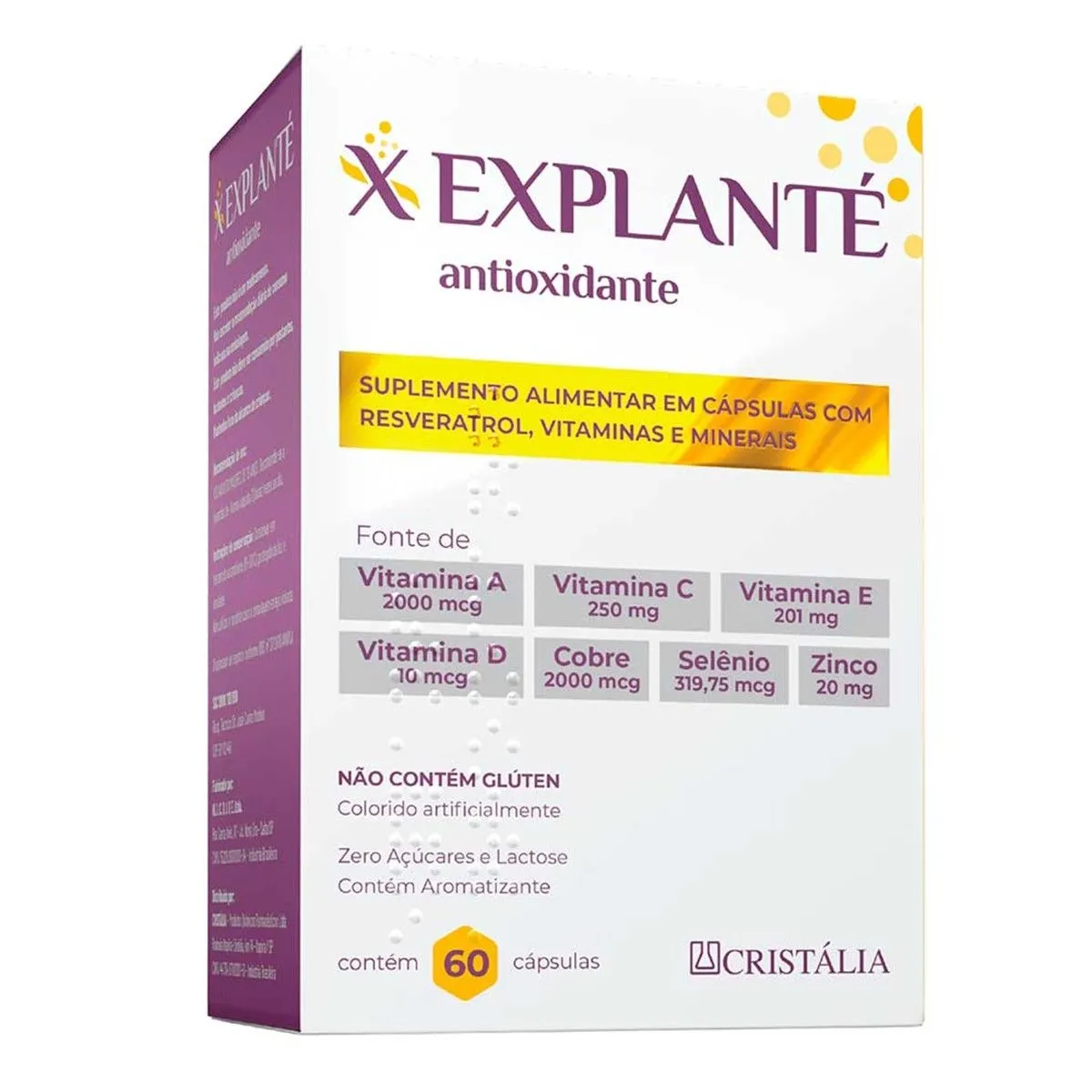 Polivitamínico Explanté Antioxidante 60 cápsulas Cristália