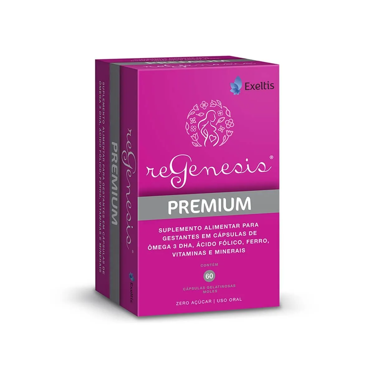 Polivitamínico Regenesis Premium Gestantes Com 120 Cápsulas Exeltis