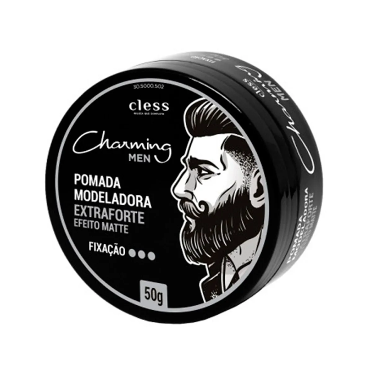 Pomada Modeladora Charming Men Extra Forte Efeito Matte Com 50G Cless