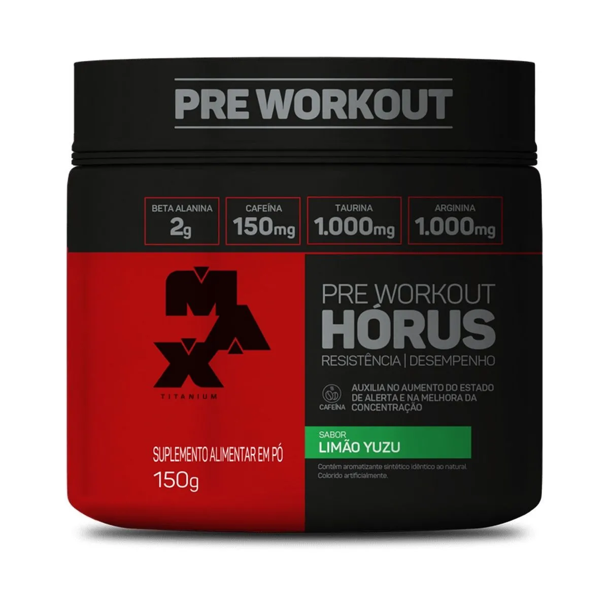 Pré Treino Hórus Sabor Limão Yuzu 150G Max Titanium