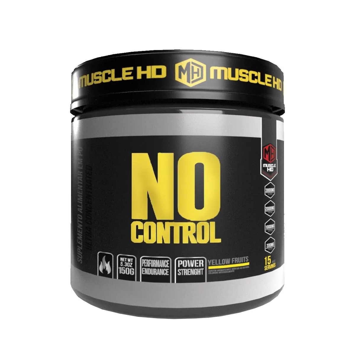 Pré Treino No Control Yellow Fruits 150G Muscle Hd