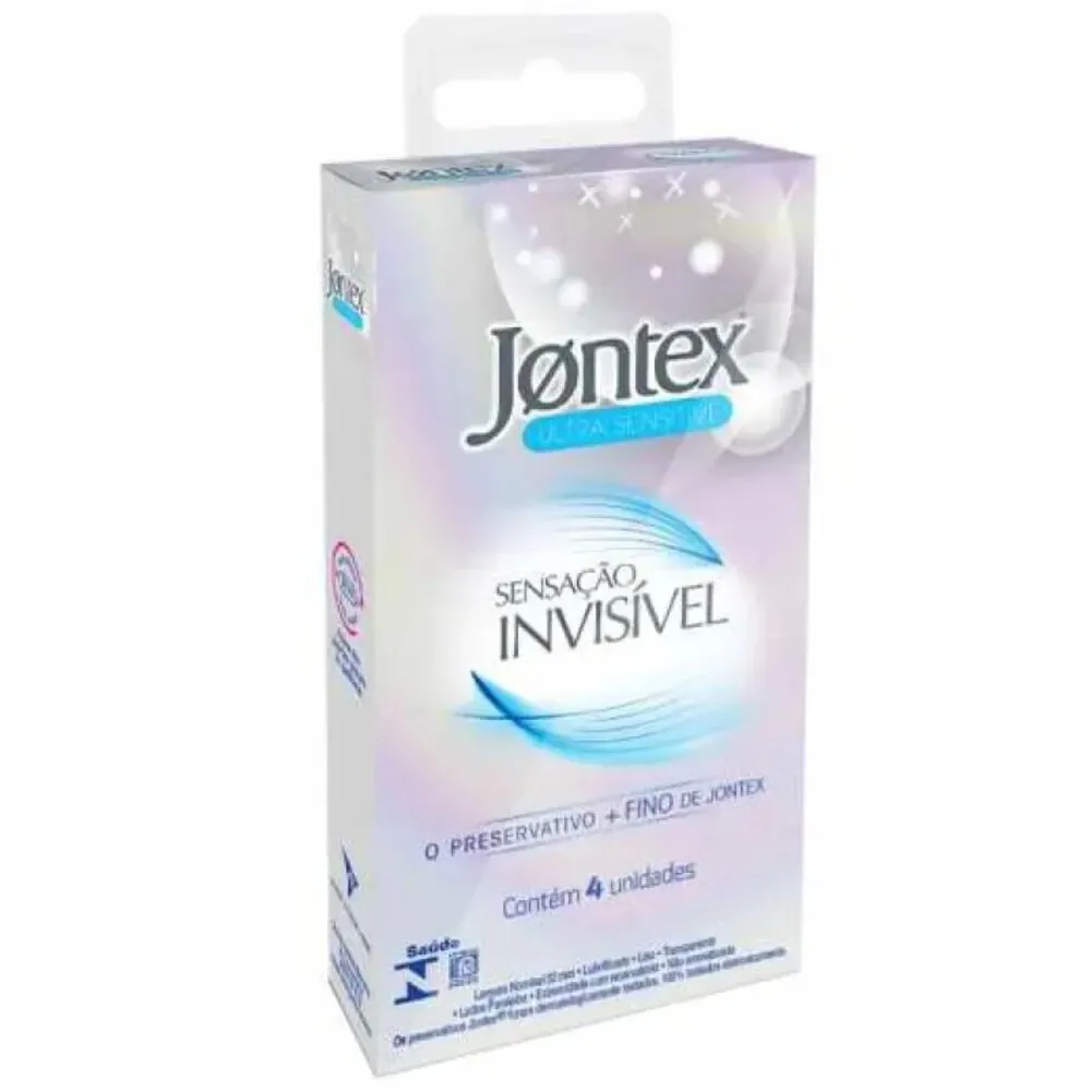 Preservativo Jontex Sensação Invisivel 4 Unidades