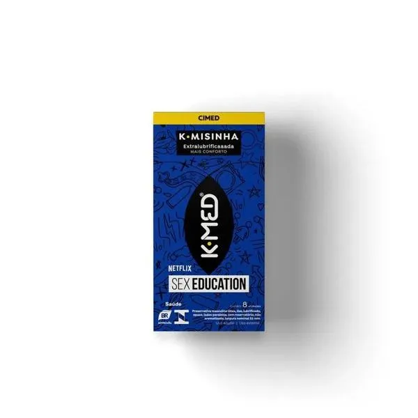Preservativo K-Med K-Misinha Sex Education Extralubrificada Cimed 8 Unidades