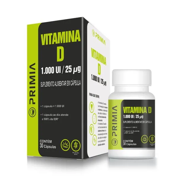 Primia Vitamina D 1000ui 30 Cápsulas