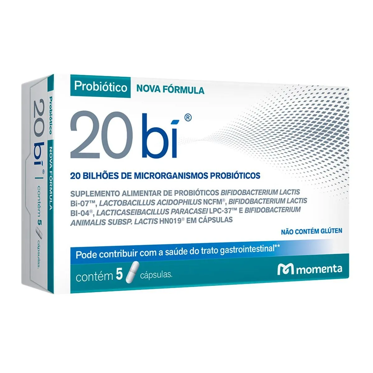 Probiótico 20 Bi Com 5 Cápsulas Momenta