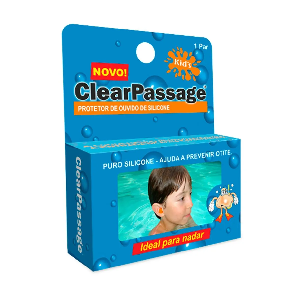 Protetor De Ouvido De Silicone Kids Com 1 Par ClearPassage