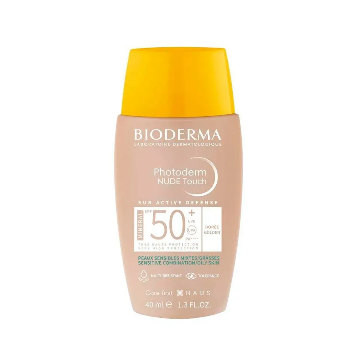 Protetor Solar Facial Photoderm Nude Touch Dourado FPS50 Com 40ml Bioderma