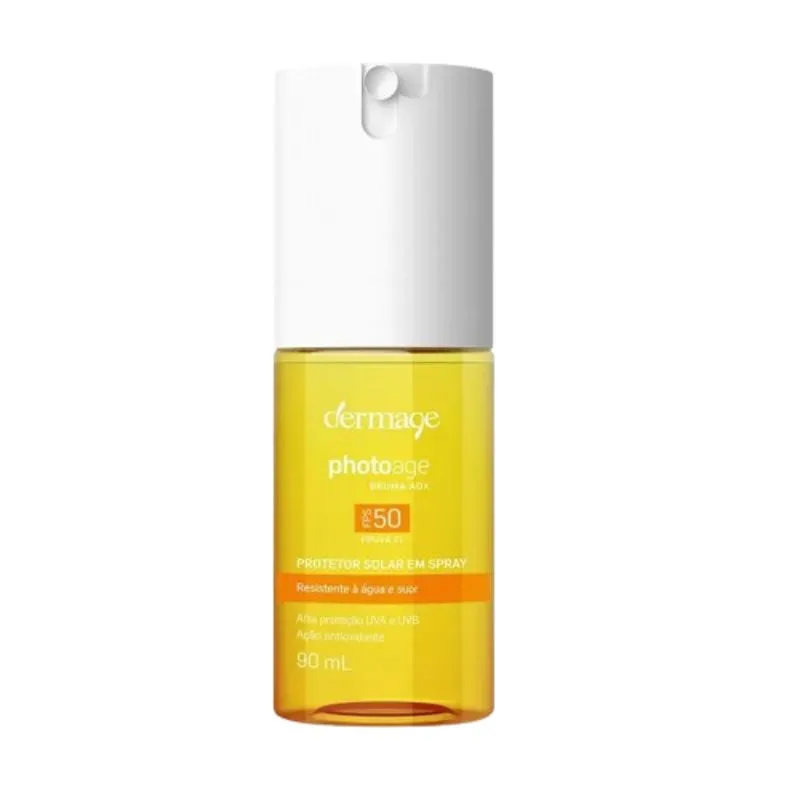 Protetor Solar Facial Spray Antioxidante FPS 50 Dermage Photoage 90ml