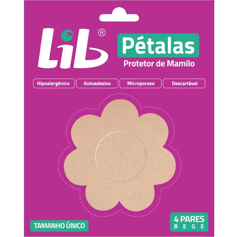Protetores de Seios Lib Pétalas 8 Unidades