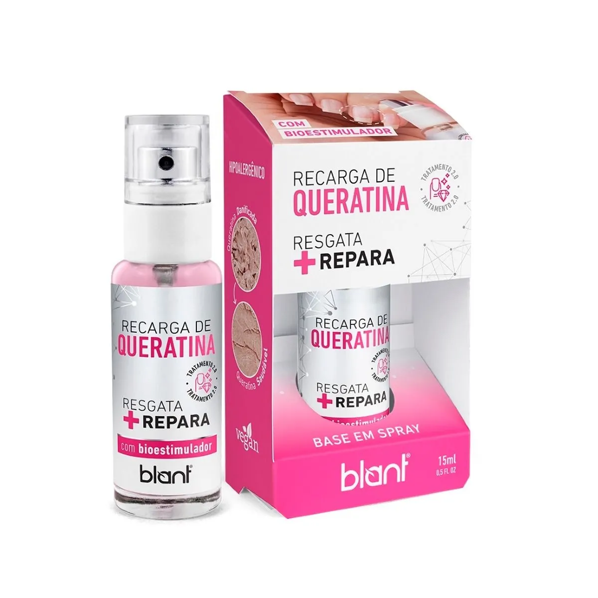 Recarga De Queratina Resgata + Repara Base Em Spray 15ml Blant