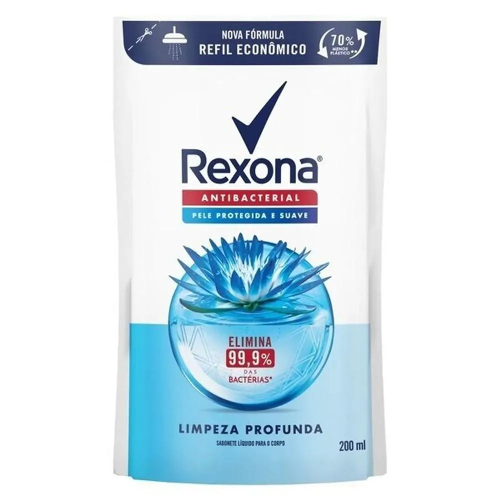 Refil Sabonete Líquido Rexona Antibacterial Fresh 200ml