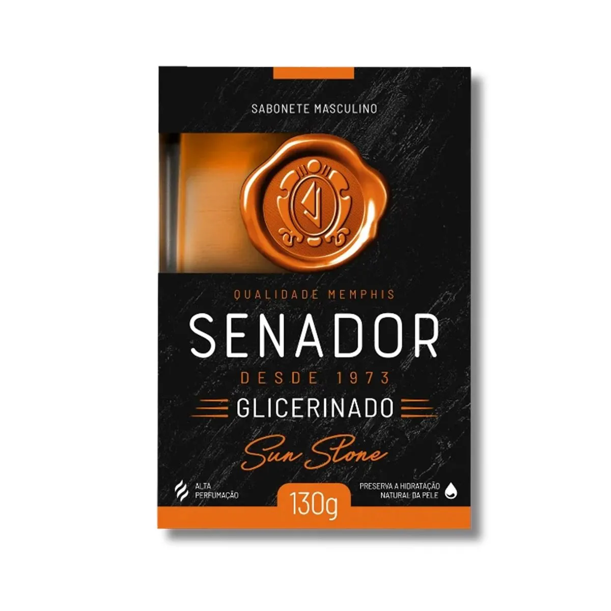 Sabonete em Barra Glicerinado Sun Stone de 130g Senador