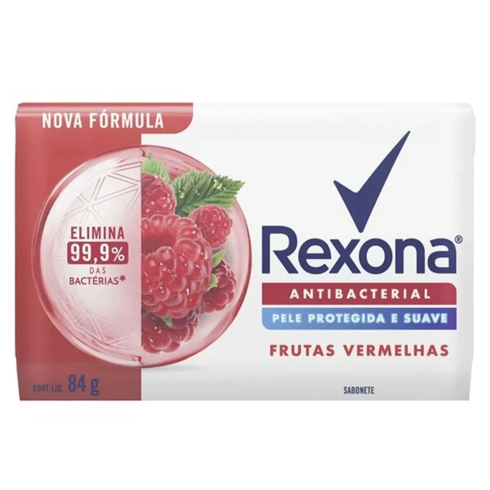 Sabonete em Barra Rexona Antibacterial Frutas Vermelhas 84g