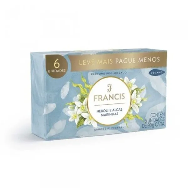 Sabonete Francis 90g 6 Unidades Clássico Marinho