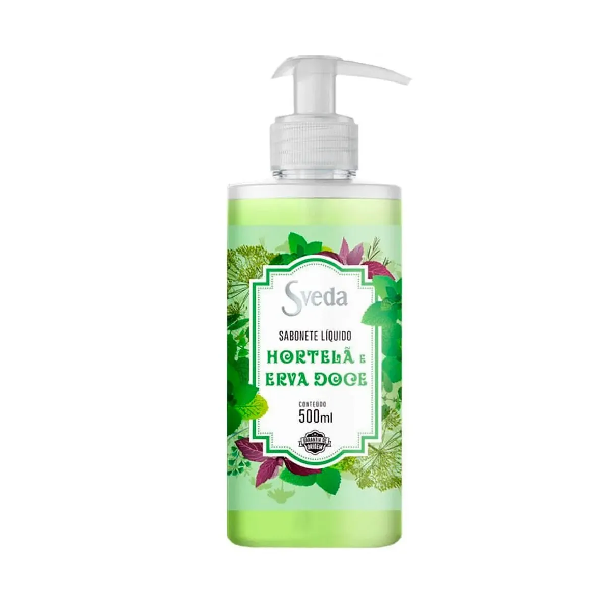 Sabonete Líquido Hortelã E Erva Doce 500ml Sveda