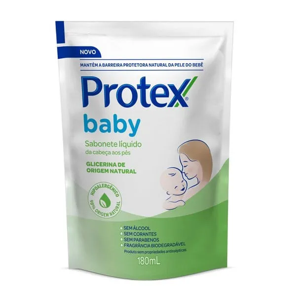 Sabonete Líquido Para Bebê Protex Baby Glicerina Natural 180ml