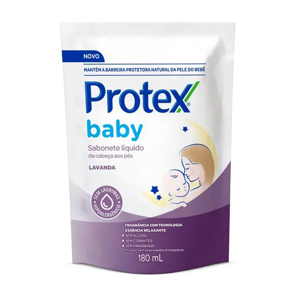 Sabonete Líquido Para bebês Protex Baby Lavanda 180ml Refil